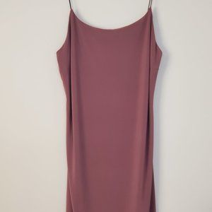 Brown Slip Dress with Spaghetti Straps